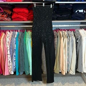 Wild Fable black sequin strapless jumpsuit size XXS​